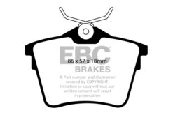 EBC Greenstuff 2000 Brake Pad Set (REAR) DP21551 - Image 2