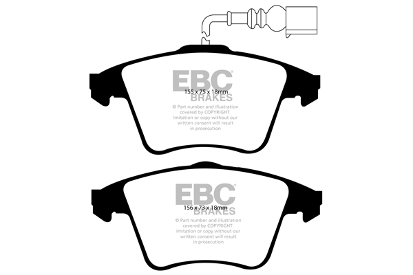 EBC Greenstuff 2000 Brake Pad Set (FRONT) DP21556 - Image 2