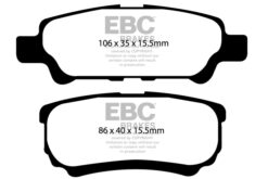 DP41563R EBC Yellowstuff Street and Track Brake Pad Set [Rear] - Image 2