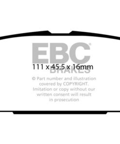 EBC Ultimax OEM Replacement Brake Pad Set DP1565 [Rear] - Image 2
