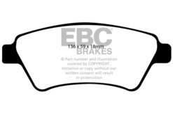 EBC Ultimax OEM Replacement Brake Pad Set DP1569 [Front] - Image 2