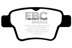 DP41575R EBC Yellowstuff Street and Track Brake Pad Set [Rear] - Image 2