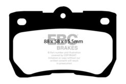DP41586R EBC Yellowstuff Street and Track Brake Pad Set [Rear] - Image 2