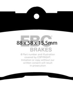EBC Ultimax OEM Replacement Brake Pad Set DP1586 [Rear] - Image 2