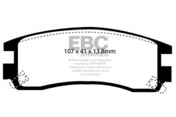 EBC Ultimax OEM Replacement Brake Pad Set DP1609 [Rear] - Image 2