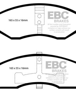 Alternative view of DP41623R EBC Yellowstuff Street and Track Brake Pad Set [Front]