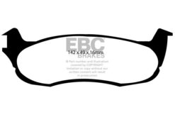 Alternative view of DP41633R EBC Yellowstuff Street and Track Brake Pad Set [Rear]