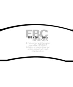 Alternative view of DP41638R EBC Yellowstuff Street and Track Brake Pad Set [Front]