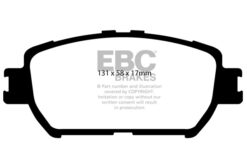 EBC Ultimax OEM Replacement Brake Pad Set DP1642 [Front] - Image 2