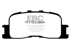 EBC Ultimax OEM Replacement Brake Pad Set DP1716 [Rear] - Image 2