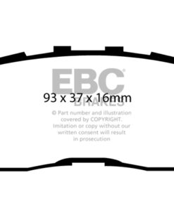 EBC Ultimax OEM Replacement Brake Pad Set DP1716 [Rear] - Image 2