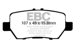 DP41736R EBC Yellowstuff Street and Track Brake Pad Set [Rear] - Image 2