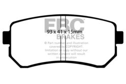 Alternative view of DP41769R EBC Yellowstuff Street and Track Brake Pad Set [Rear]