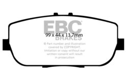 DP41775R EBC Yellowstuff Street and Track Brake Pad Set [Rear] - Image 2