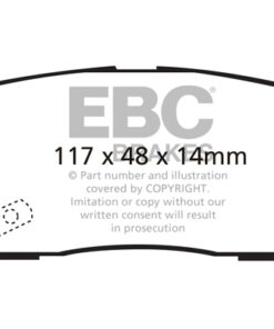 EBC Ultimax OEM Replacement Brake Pad Set DP1806 [Rear] - Image 2