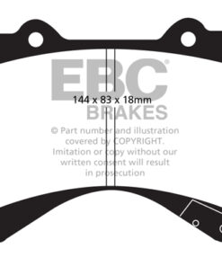 DP41815R EBC Yellowstuff Street and Track Brake Pad Set [Front] - Image 2