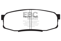 DP41816R EBC Yellowstuff Street and Track Brake Pad Set [Rear] - Image 2