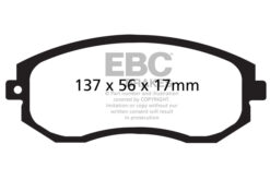 Alternative view of EBC Ultimax OEM Replacement Brake Pad Set DP1884 [Front]
