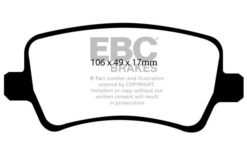 DP41934R EBC Yellowstuff Street and Track Brake Pad Set [Rear] - Image 2