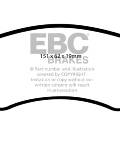 EBC Greenstuff 2000 Brake Pad Set (FRONT) DP21950 - Image 2