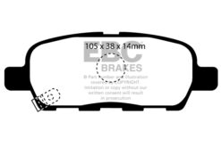 DP41955R EBC Yellowstuff Street and Track Brake Pad Set [Rear] - Image 2