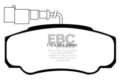 EBC Ultimax OEM Replacement Brake Pad Set DP1957 [Rear] - Image 2