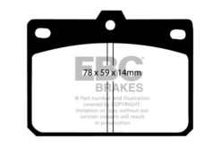 EBC Ultimax OEM Replacement Brake Pad Set DP196 [Front] - Image 2