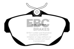 EBC Ultimax OEM Replacement Brake Pad Set DP1962 [Rear] - Image 2