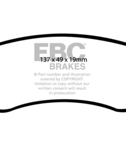 EBC Ultimax OEM Replacement Brake Pad Set DP1974 [Rear] - Image 2
