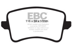 DP41988R EBC Yellowstuff Street and Track Brake Pad Set [Rear] - Image 2