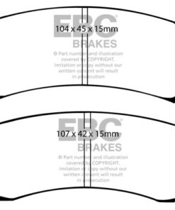 DP457 EBC Yellowstuff Street and Track Brake Pad Set [Rear] - Image 2