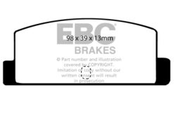 DP467 EBC Yellowstuff Street and Track Brake Pad Set [Rear] - Image 2