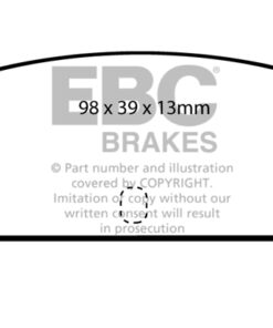 DP467 EBC Yellowstuff Street and Track Brake Pad Set [Rear] - Image 2