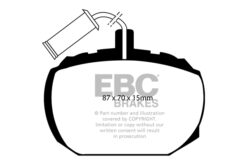 Alternative view of DP475 EBC Ultimax OEM Replacement Brake Pad Set [ Front ]