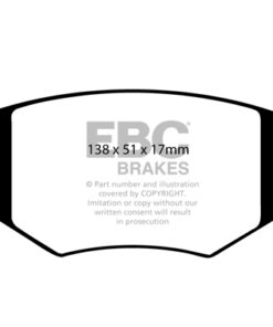 EBC Greenstuff 2000 Brake Pad Set (FRONT) DP2515 - Image 2