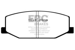 EBC Greenstuff 2000 Brake Pad Set (FRONT) DP2534 - Image 2