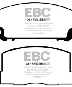 DP4602R EBC Yellowstuff Street and Track Brake Pad Set [Rear] - Image 2