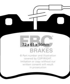 EBC Greenstuff 2000 Brake Pad Set (FRONT) DP2656 - Image 2