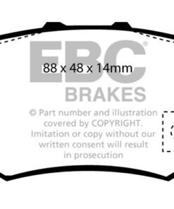 DP4781/2R EBC Yellowstuff Street and Track Brake Pad Set [Rear] - Image 2