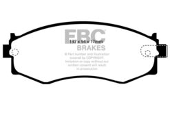 EBC Greenstuff 2000 Brake Pad Set (FRONT) DP2792 - Image 2