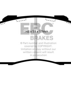 EBC Greenstuff 2000 Brake Pad Set (FRONT) DP2872 - Image 2