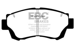 EBC Greenstuff 2000 Brake Pad Set (FRONT) DP2874 - Image 2
