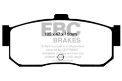 Alternative view of DP4889R EBC Yellowstuff Street and Track Brake Pad Set [Rear]