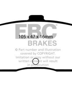 DP4889R EBC Yellowstuff Street and Track Brake Pad Set [Rear] - Image 2
