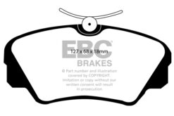 Alternative view of DP4937R EBC Yellowstuff Street and Track Brake Pad Set [Front]