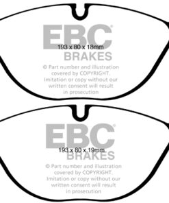 DP42019R EBC Yellowstuff Street and Track Brake Pad Set [Front] - Image 2