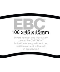 Alternative view of EBC Ultimax OEM Replacement Brake Pad Set DPX2025 [Rear]