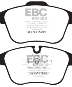 Alternative view of EBC Ultimax OEM Replacement Brake Pad Set DPX2040 [Front]