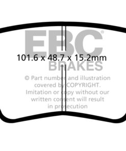 Alternative view of EBC Ultimax OEM Replacement Brake Pad Set DPX2051 [Rear]