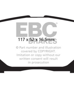 EBC Ultimax OEM Replacement Brake Pad Set DPX2061 [Front] - Image 2